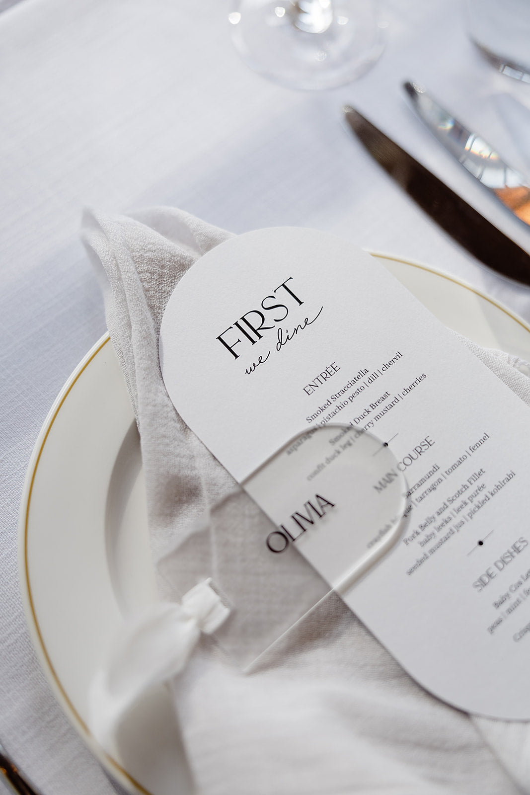 Charisma Menu Card