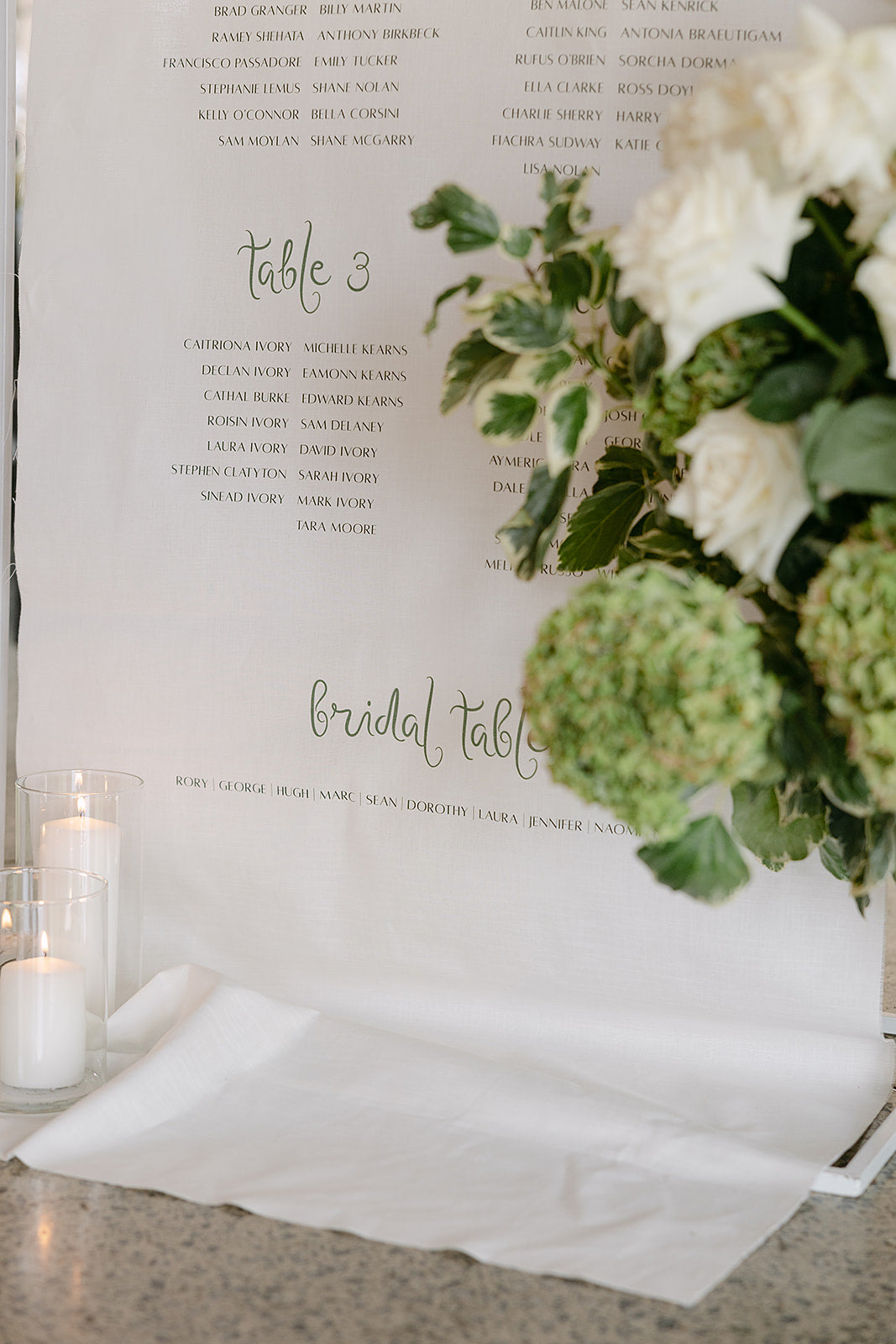Custom Cloth Seating Chart