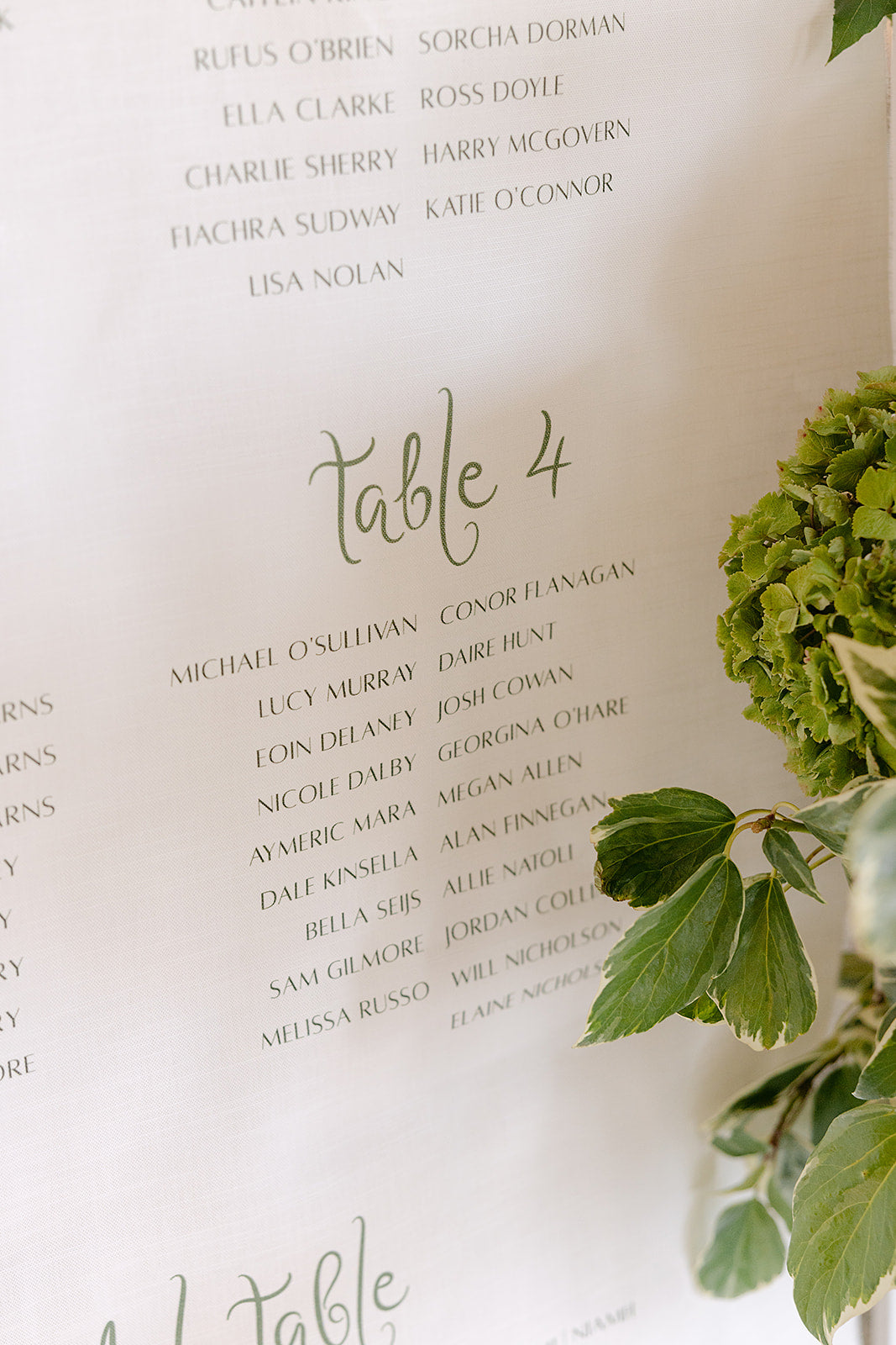 Custom Cloth Seating Chart