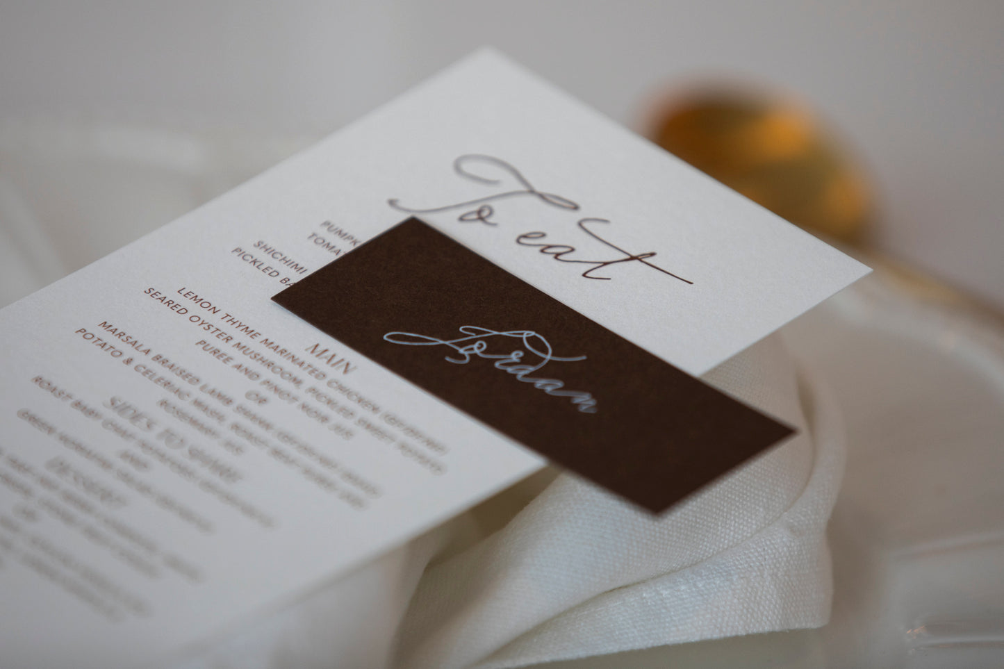 Charisma Slim Place Card