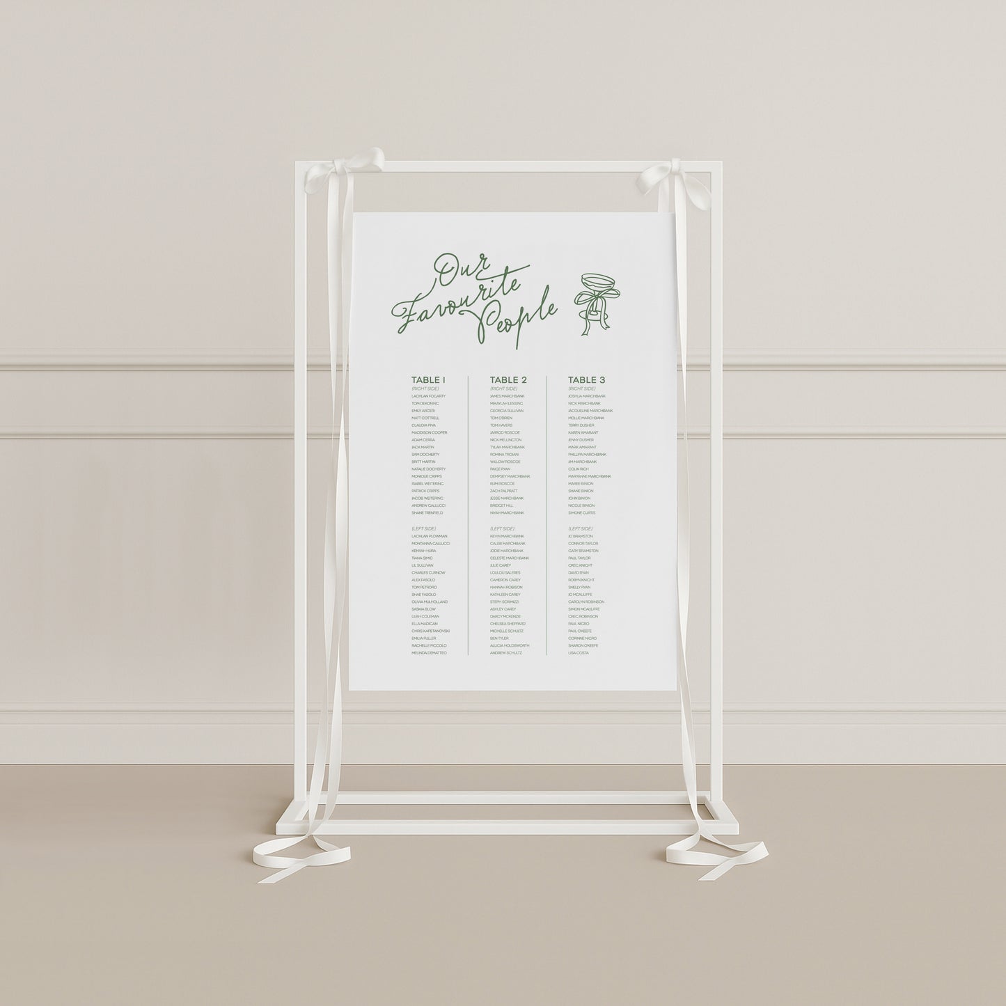 Cecilia Board Seating Chart