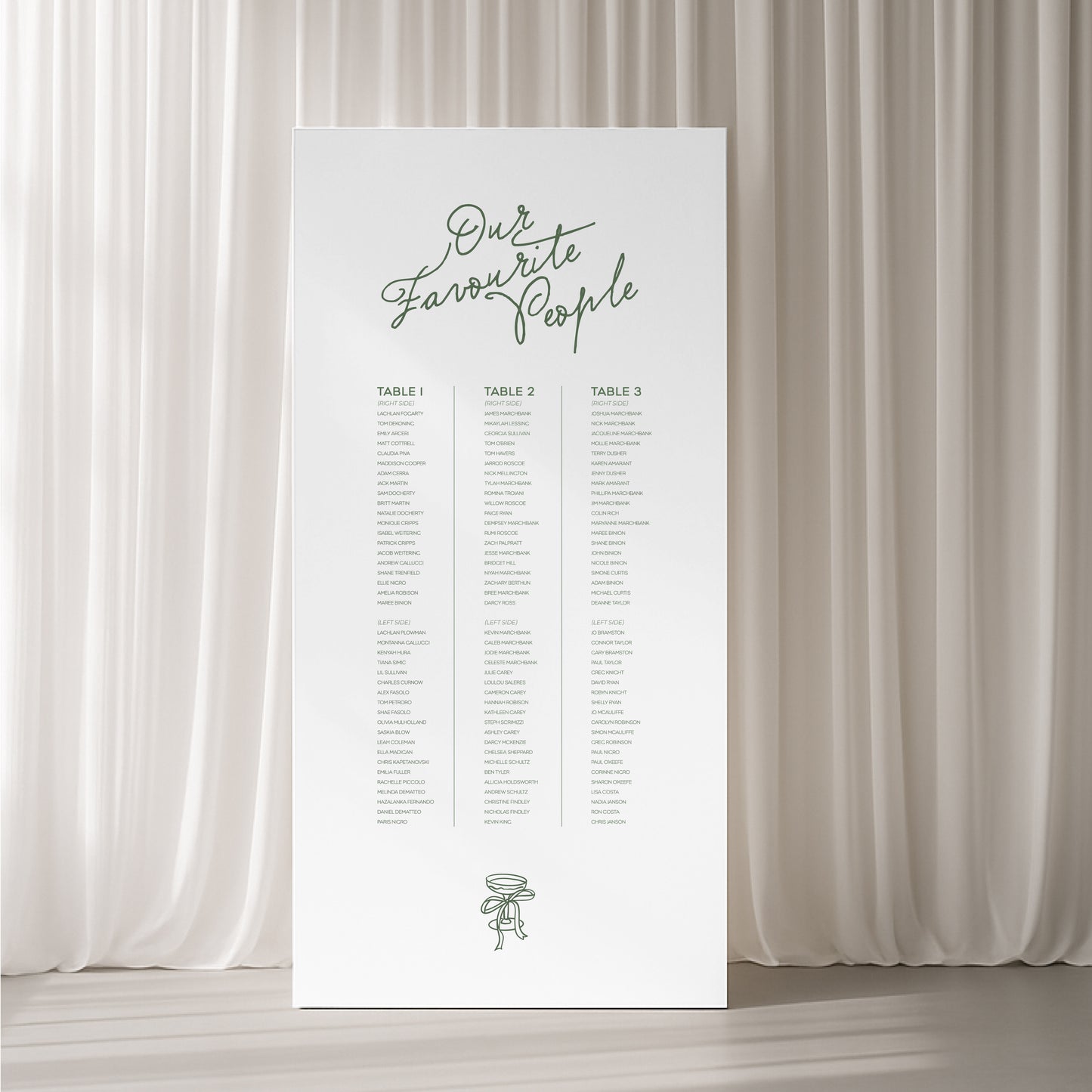 Cecilia Board Welcome & Seating Sign Duo