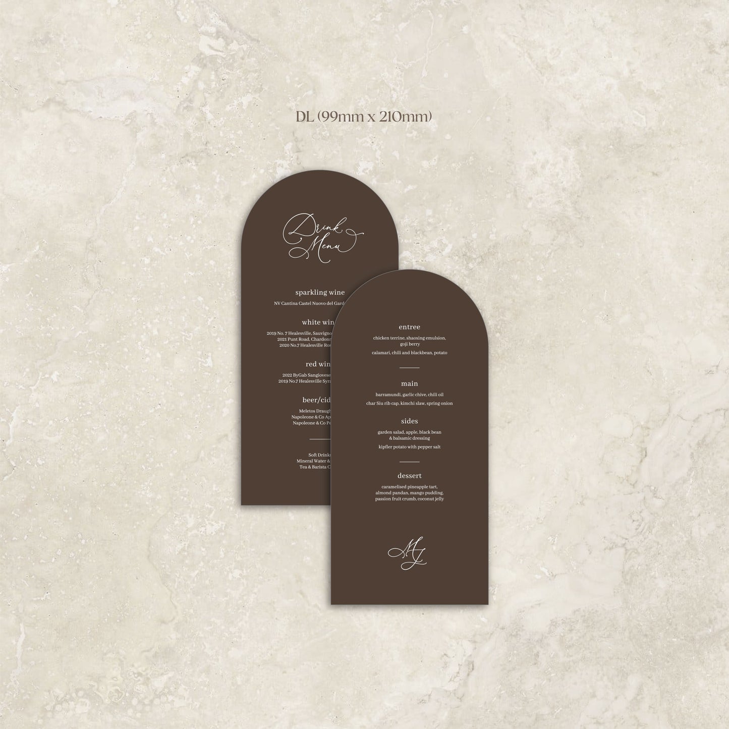 Charming Menu Card