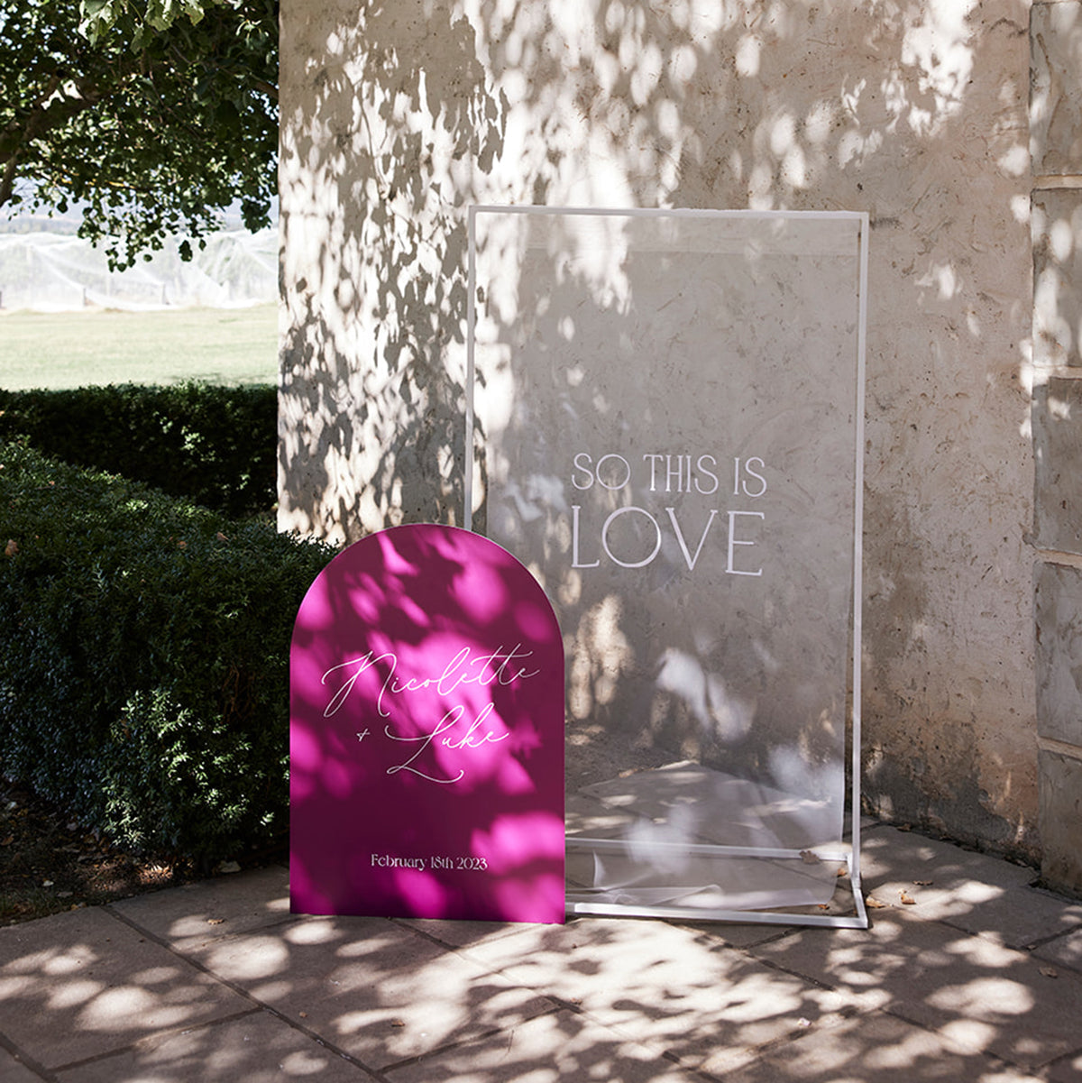 Custom Tulle Embroidery Cloth Welcome Sign
