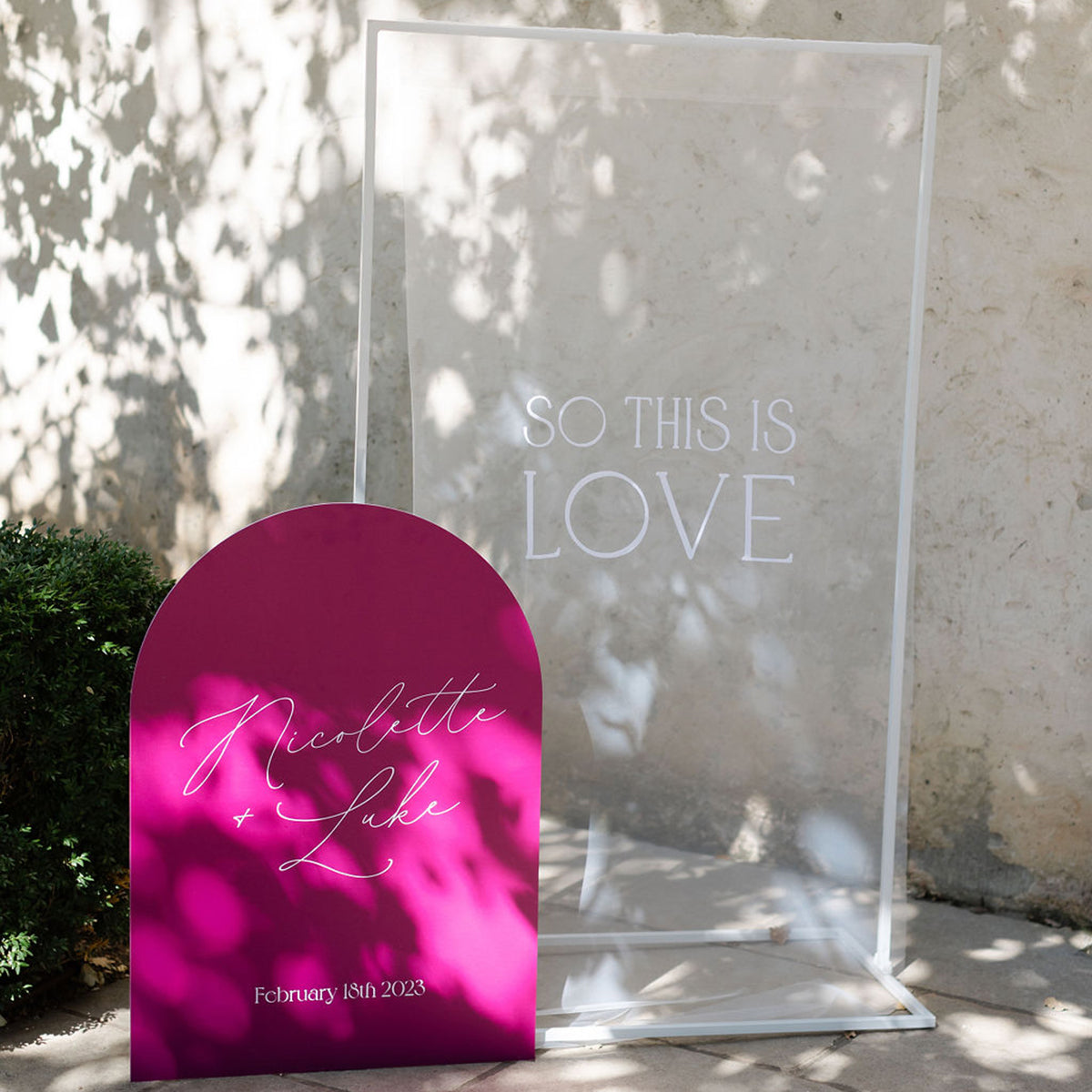 Custom Tulle Embroidery Cloth Welcome Sign