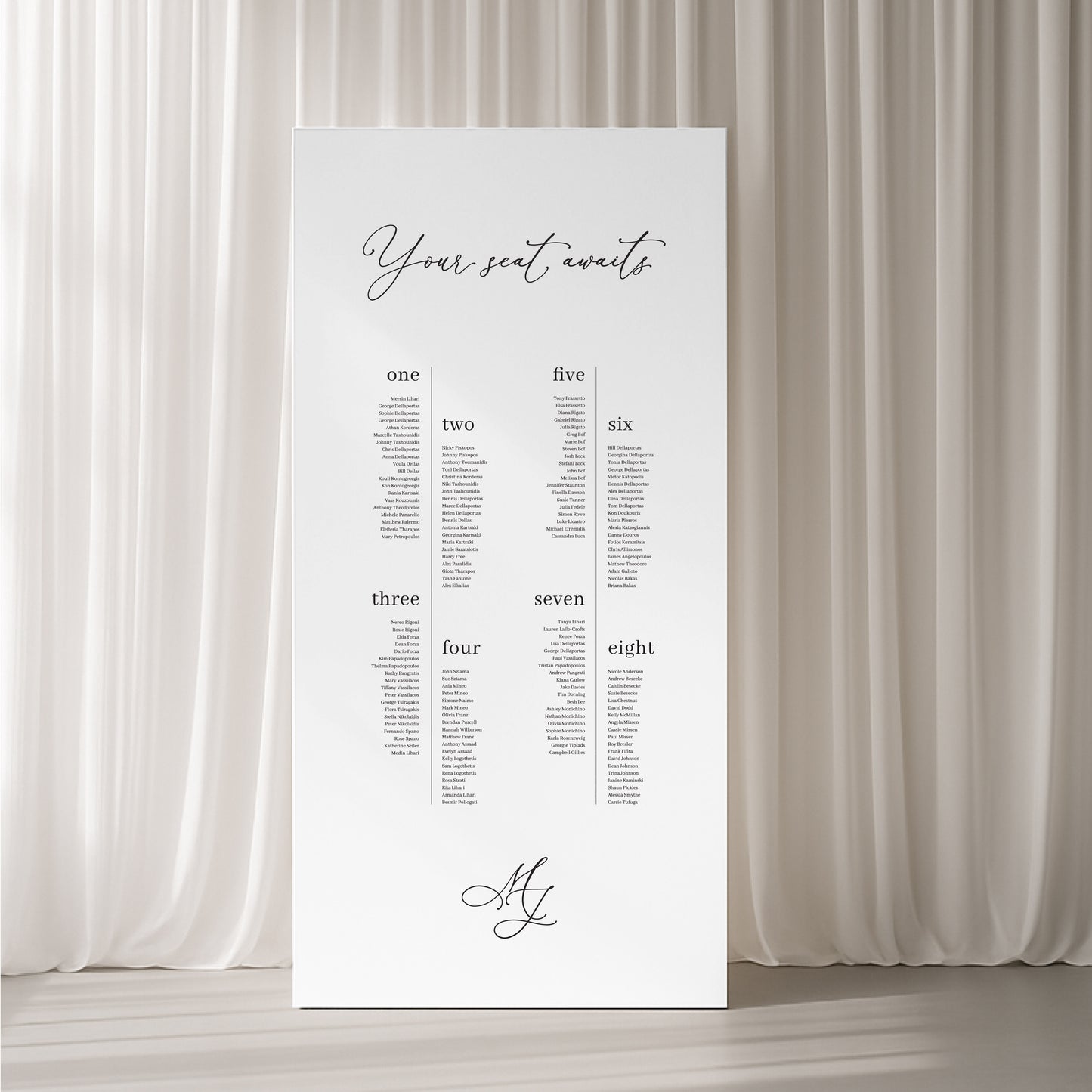 Charming Board Welcome & Seating Sign Duo