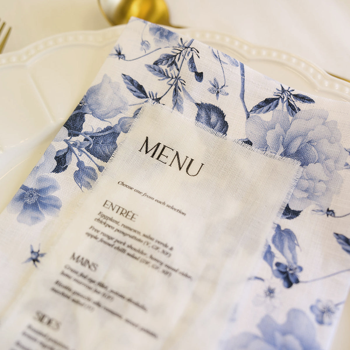 Custom Cloth Menu