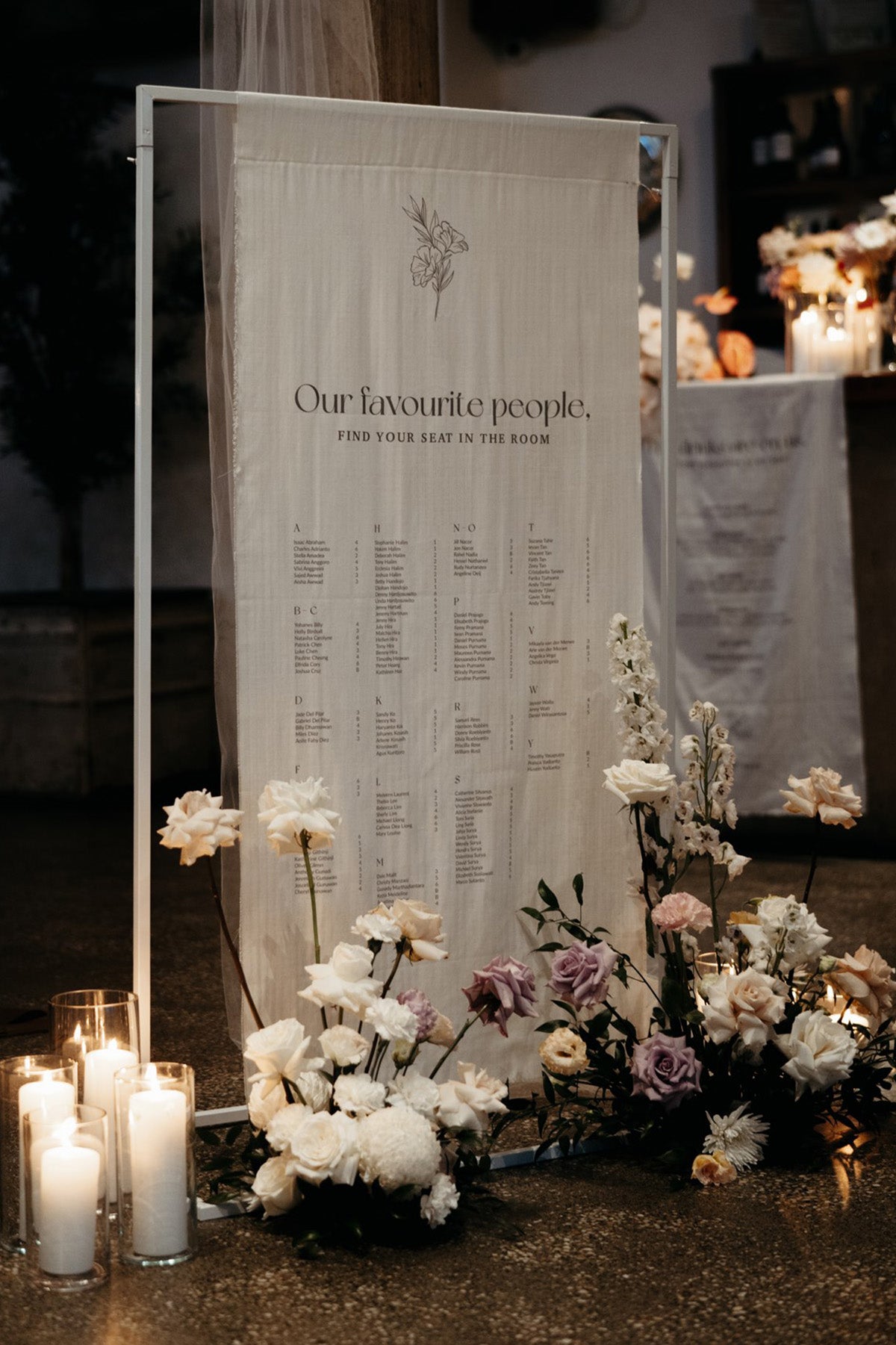 Custom Cloth Seating Chart