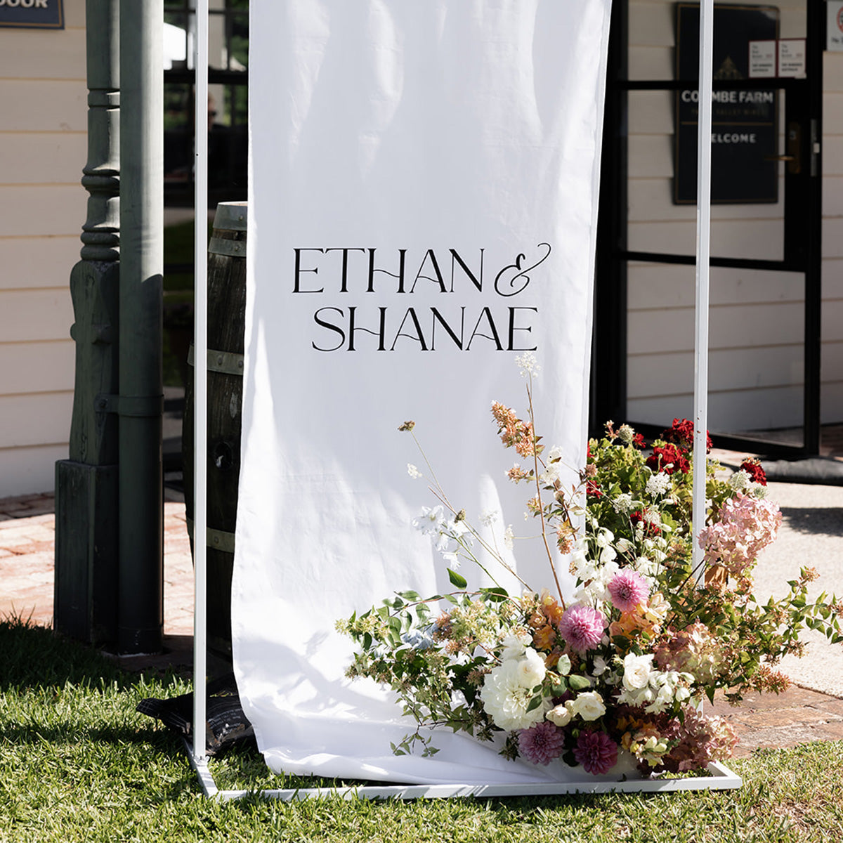 Custom Cloth Welcome Sign