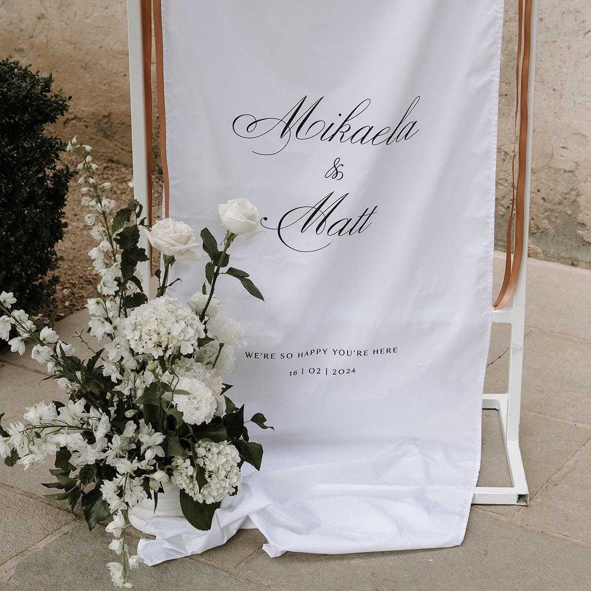 Custom Cloth Welcome Sign