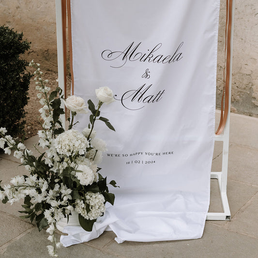 Custom Cloth Welcome Sign