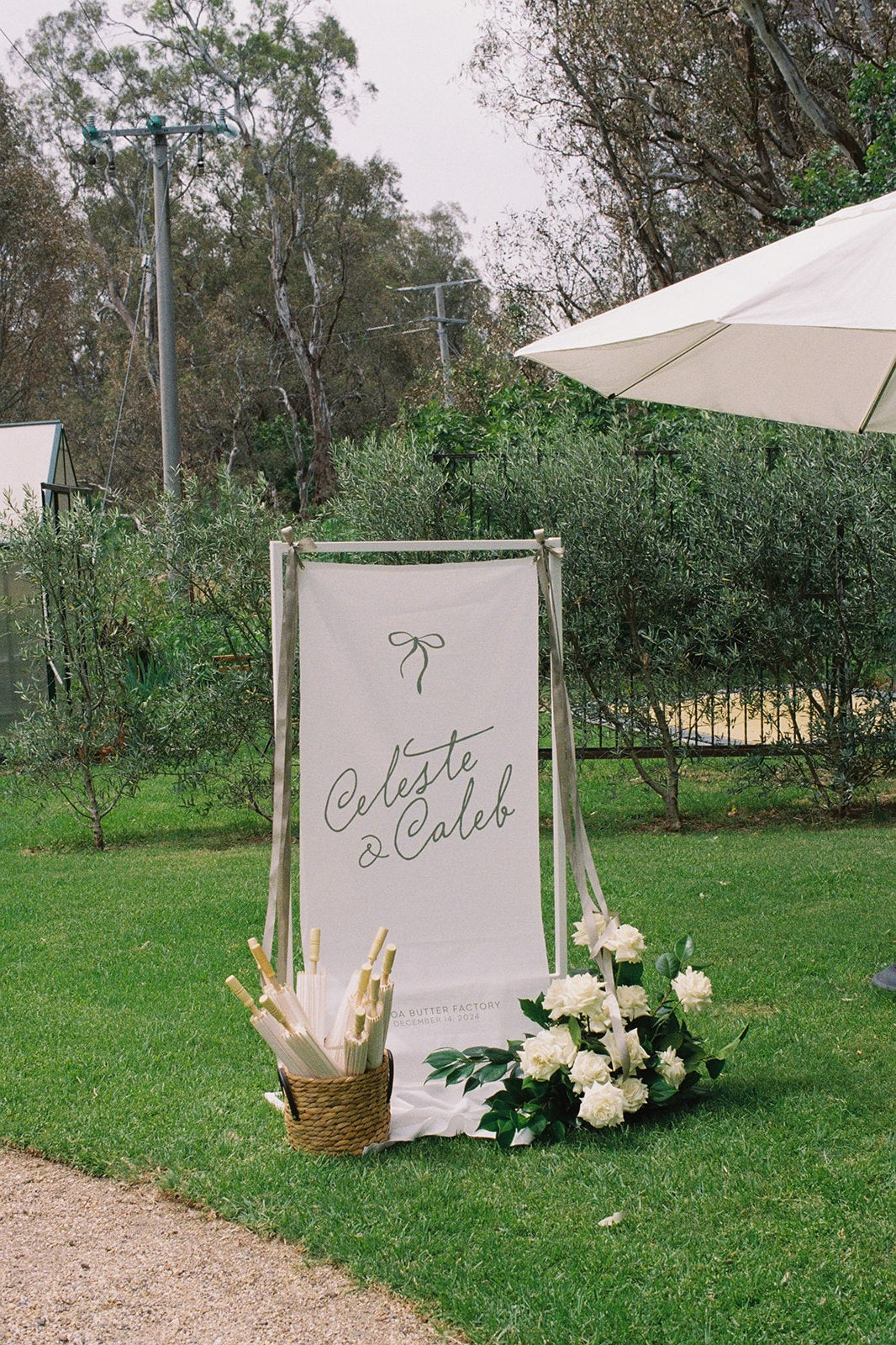 Cecilia Cloth Welcome Sign