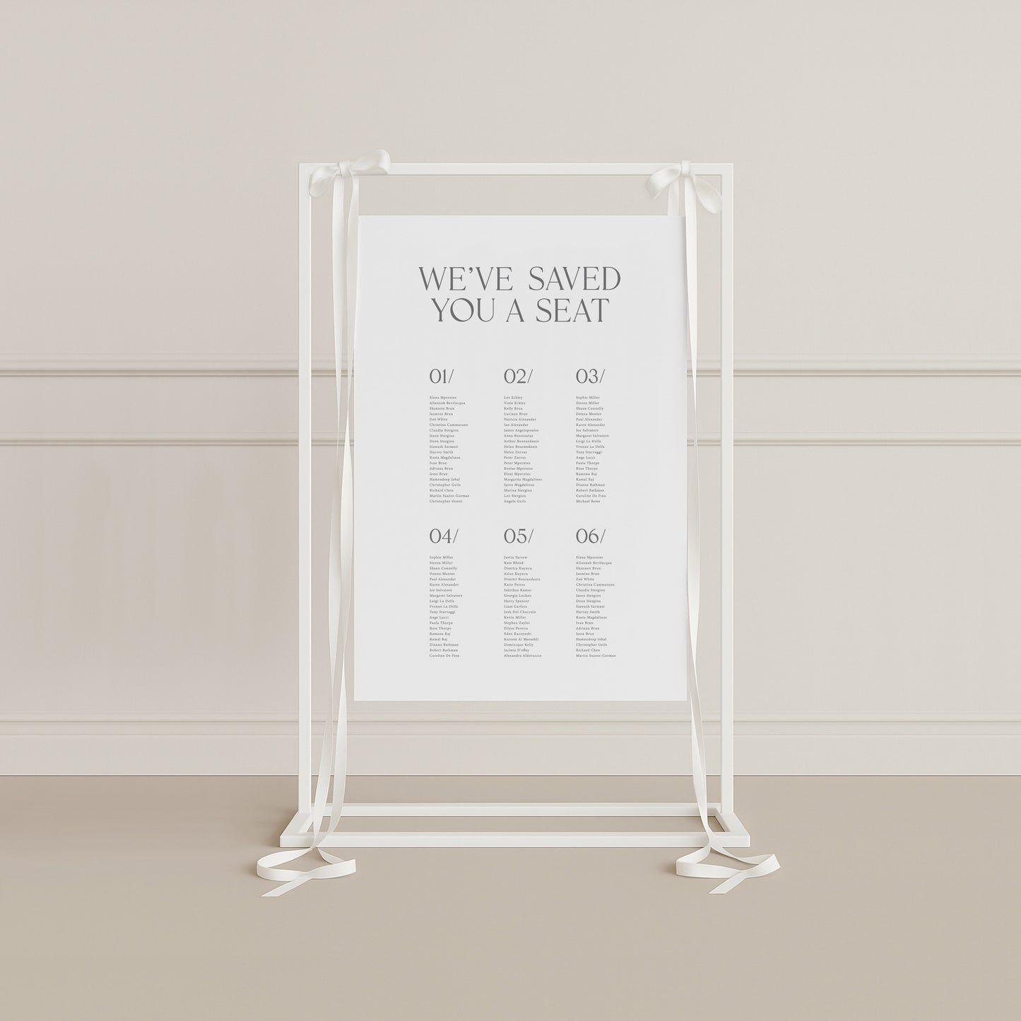 Classica Board Seating Chart