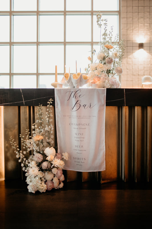 Custom Cloth Bar Menu Sign