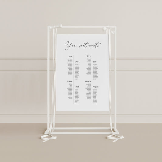 Charming Board Seating Chart