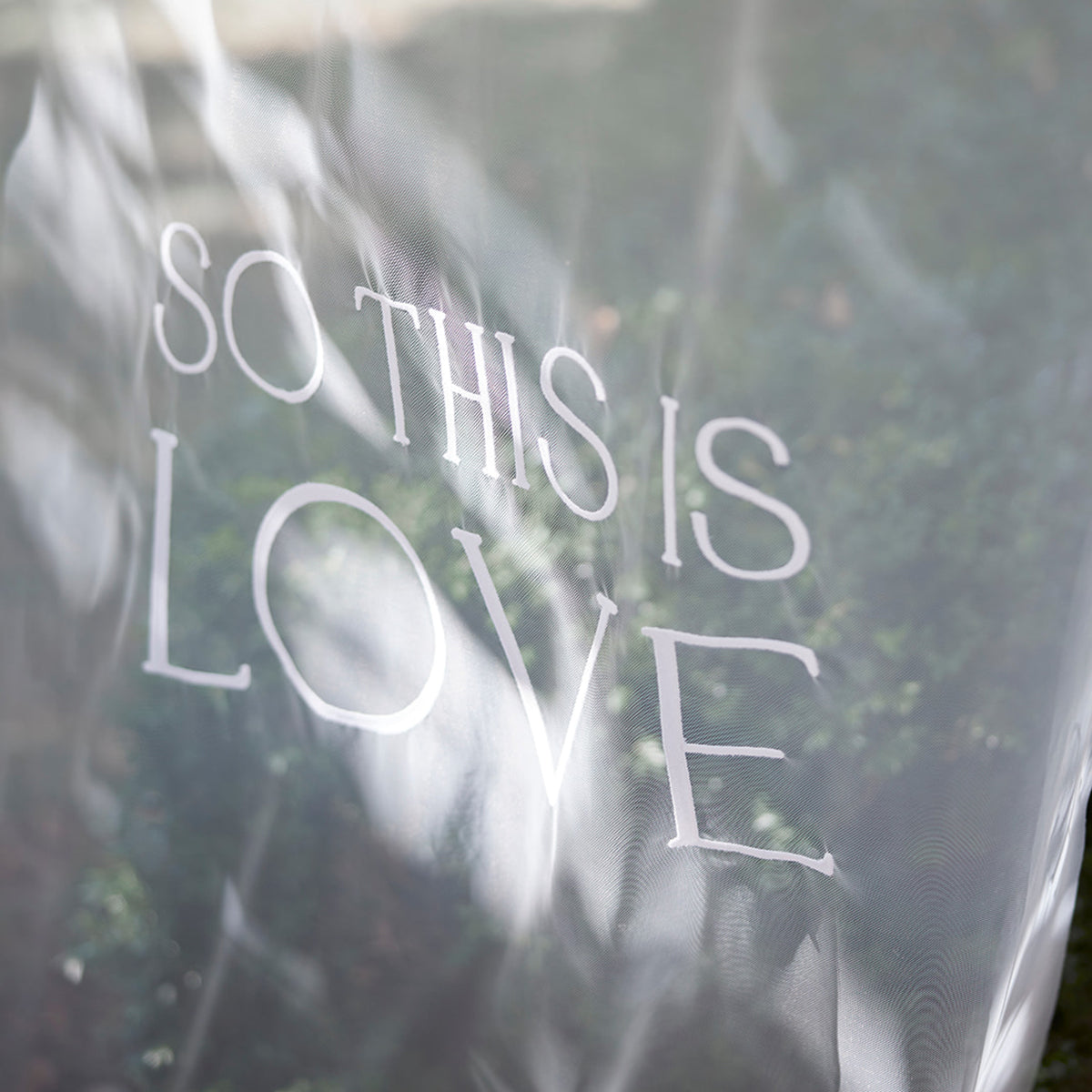 Custom Tulle Embroidery Cloth Welcome Sign
