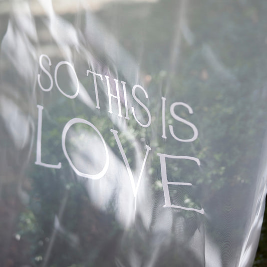Custom Tulle Embroidery Cloth Welcome Sign
