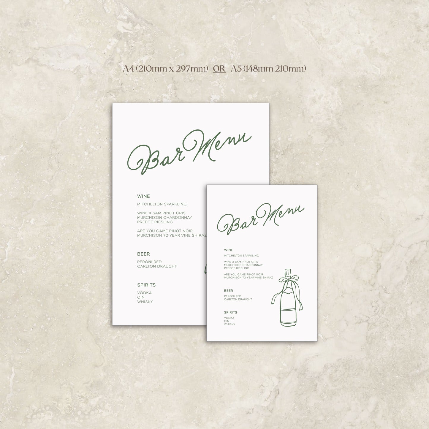 Cecilia Bar Menu Sign