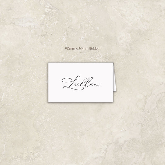 Charming Folded Place Card